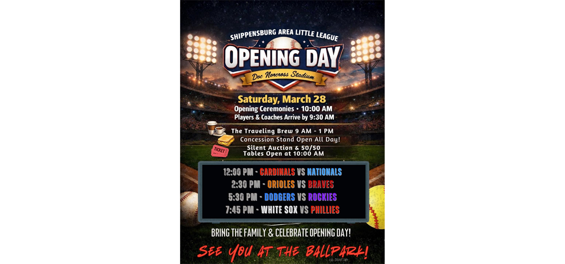 OPENING DAY!!! CLICK HERE FOR DETAILS! 